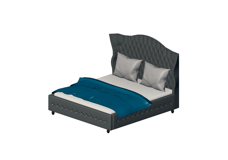 Camas y Mesitas de noche 3D - Cama matrimonial - Kare -... Camas y Mesitas de noche 3D - Cama matrimonial - Kare -...