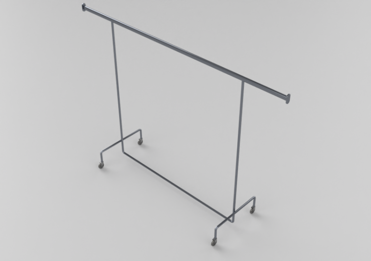 3D Aussteller - Garderobenständer mit Rädern 160cm - ACCA...