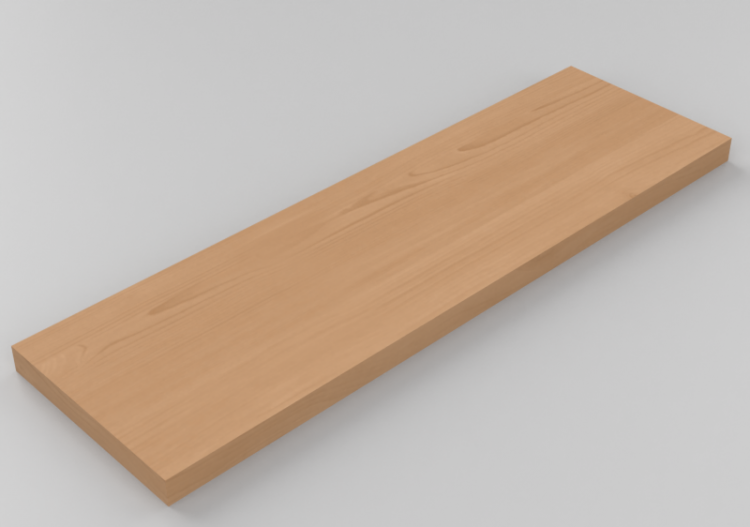 吊柜 - Shelf top 50x15cm with squared edges - ACCA software