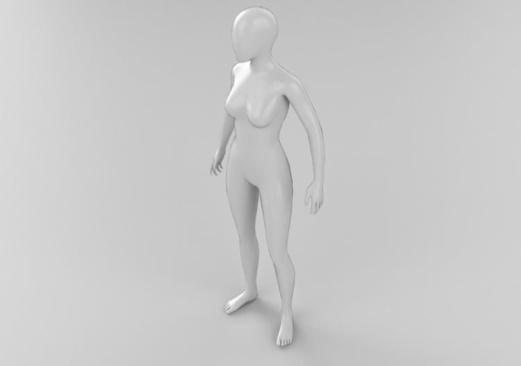 3D Zubehör - Mannequin nackte Frau - ACCA software