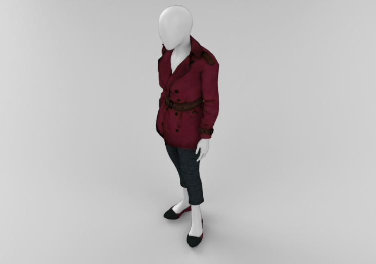 3D Zubehör - Mannequin Frau mit Mantel - ACCA software