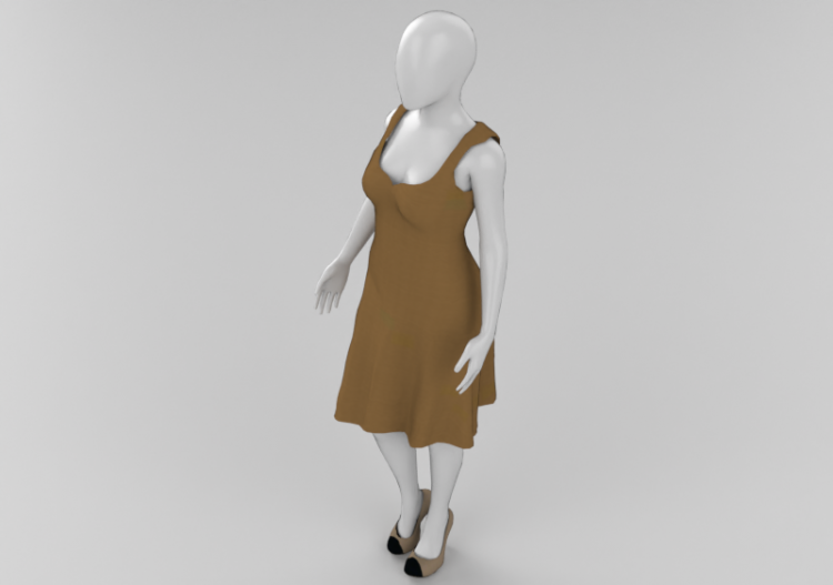 3D Zubehör - Mannequin Frau mit Kleid - ACCA software