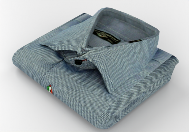 Modèles 3D - Chemise coton pliée - ACCA software