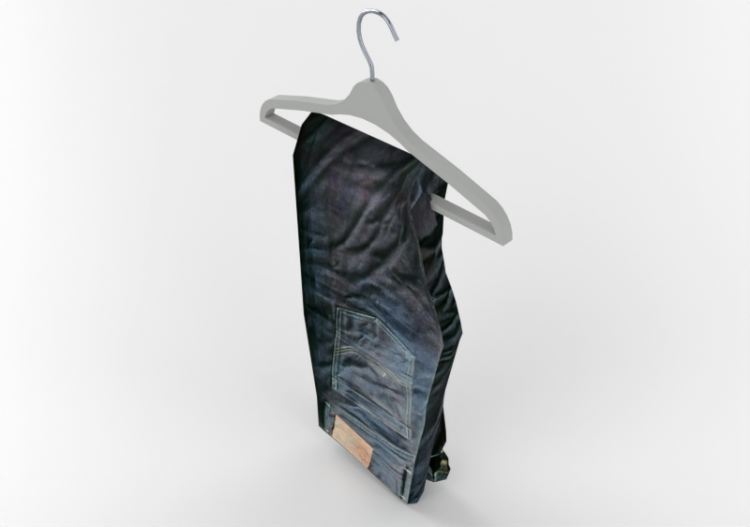 3D Modelle - Jeanshose gefalten mit Kleiderbügel - ACCA...