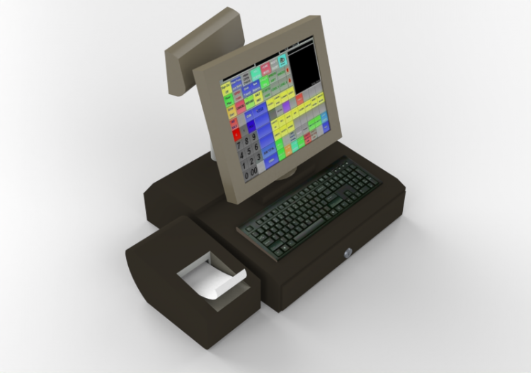3D Elektronische Geräte - Touchscreen Kasse - ACCA software