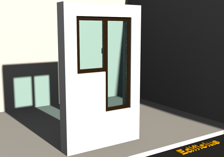 3D Tür/Fenster - finestra bandiera 1 anta - ACCA software