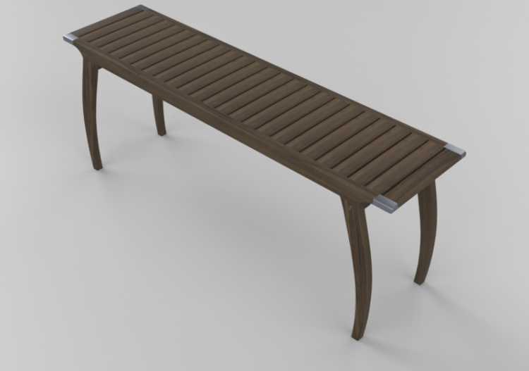 3D Tables - Solid wood table 200x50x77cm - Sierra - 22037TK...