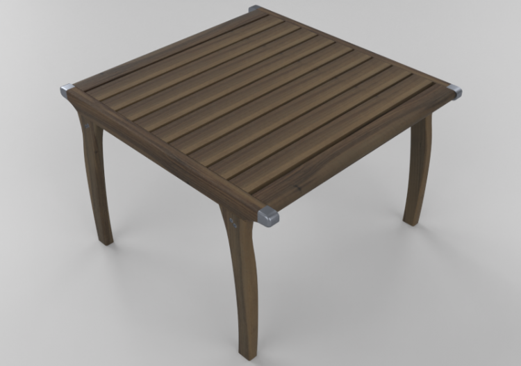 Tables 3D - Petite table en bois massif 80x75x50cm - Sierra...