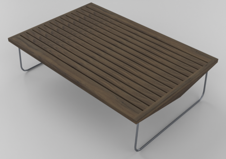 3D Tables - Solid Wood coffee table 135x90x35cm - Sierra -...