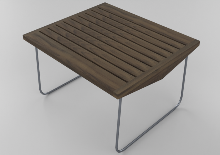 Tables 3D - Petite table en bois massif 75x65x45cm - Sierra...