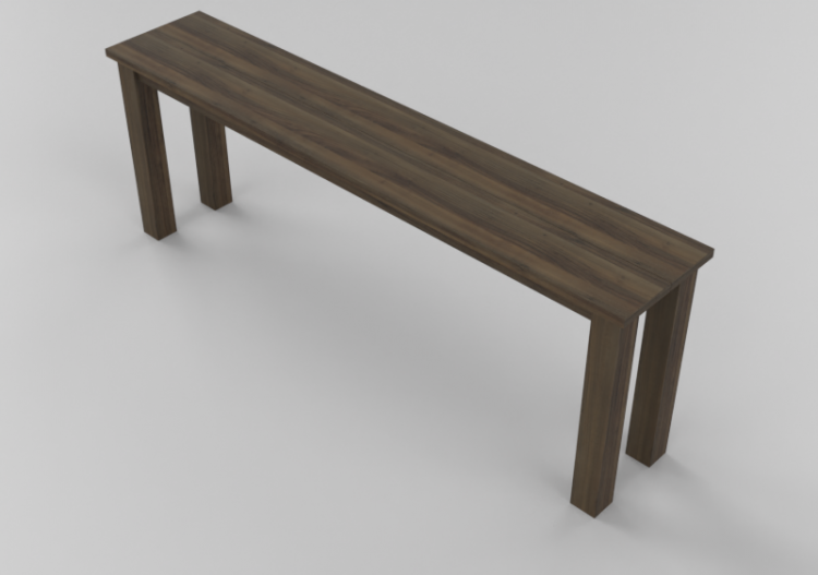 Mesas 3D - Mesa de jantar de madeira maciça 220x40x80cm -...