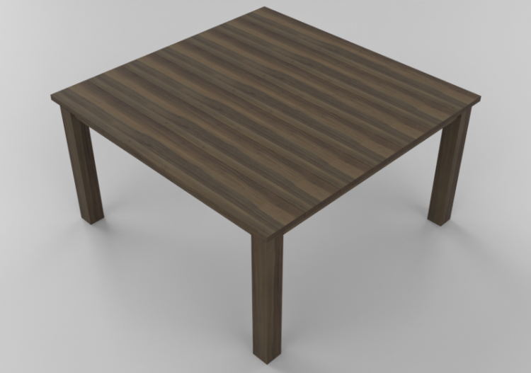 Mesas 3D - Mesa de madera maciza 150x150x80cm - Sierra -...