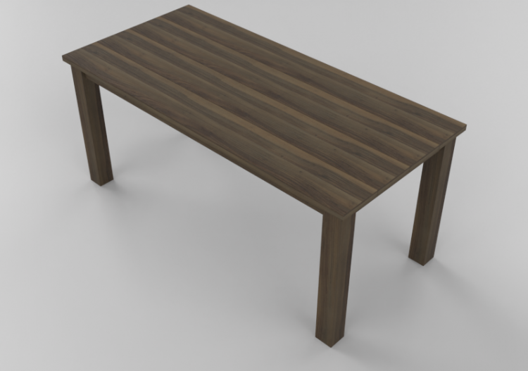 Mesas 3D - Mesa de jantar de madeira maciça 180x85x80cm -...