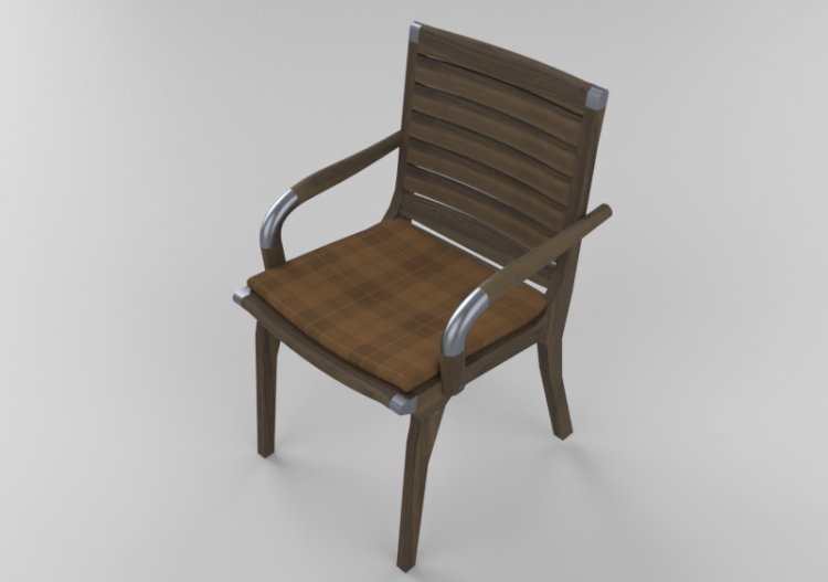 3D Stühle und Sofas - Stuhl aus Massivholz - Sierra -...