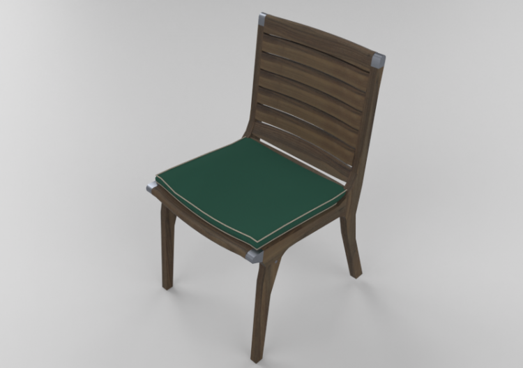 3D Stühle und Sofas - Stuhl aus Massivholz - Sierra -...