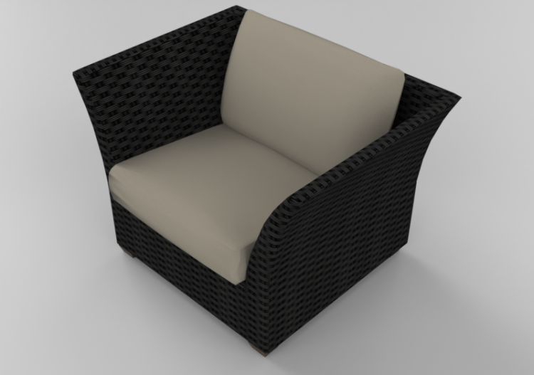 Chairs and Sofas 3D - Wicker chair - Sierra - 21705G - ACCA...