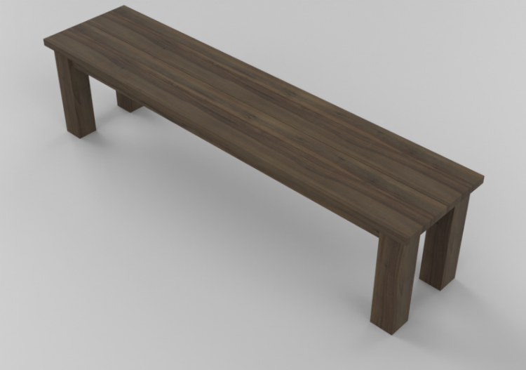 Banc 3D - Banc en bois massif - Sierra - 22011TKT - ACCA...
