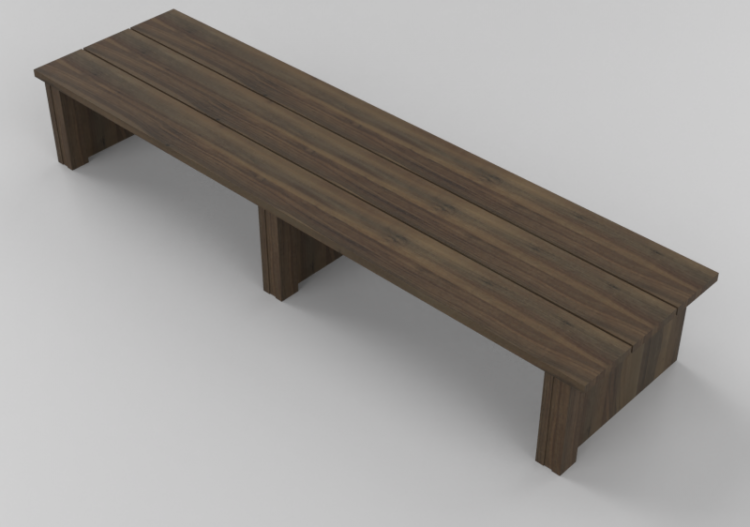 3D Sitzbänke - Massivholz Bank - Sierra - 22620 - ACCA...