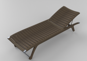 3D Deck chairs and sunbeds - Single bed in solid wood - Sierra - 22043RTK