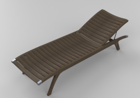 3D Deck chairs and sunbeds - Single bed in solid wood - Sierra - 22043TK