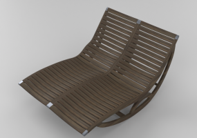 3D Deck chairs and sunbeds - Solid wood rocking deck chair - Sierra - 22044TK