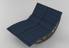 3D Deck chairs and sunbeds - Solid wood rocking deck chair - Sierra - 22044TKT