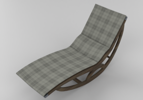 3D Deck chairs and sunbeds - Solid wood rocking deck chair - Sierra - 22045TKT