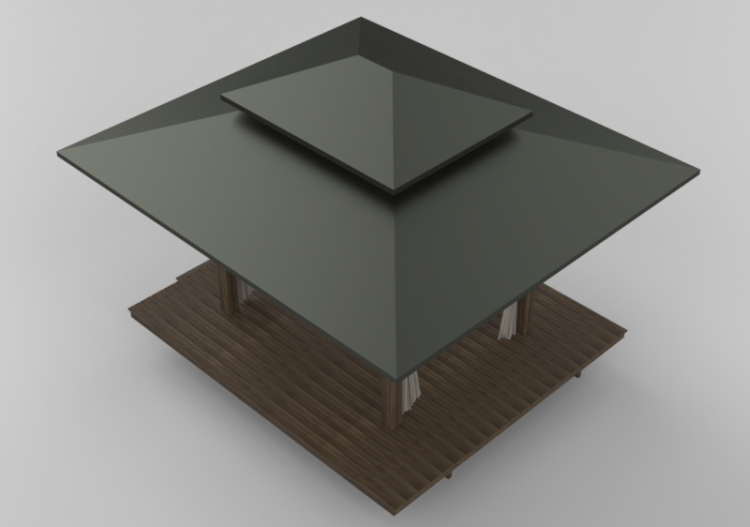 Ombrelloni e Tende 3D - Gazebo in legno massello - Sierra -...