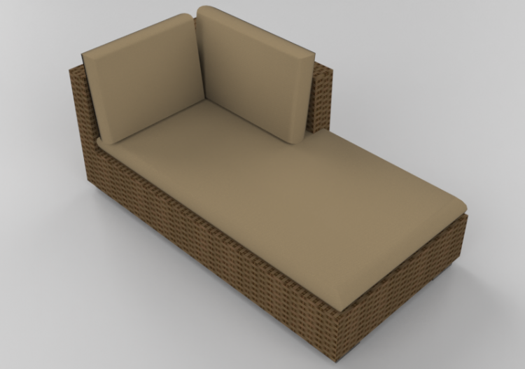 Sedie e Poltrone 3D - Divano in vimini con schienale...