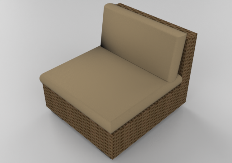 Cadeira 3D - Poltrona de vime - ACCA software