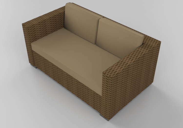Sedie e Poltrone 3D - Divano in vimini due posti - ACCA...