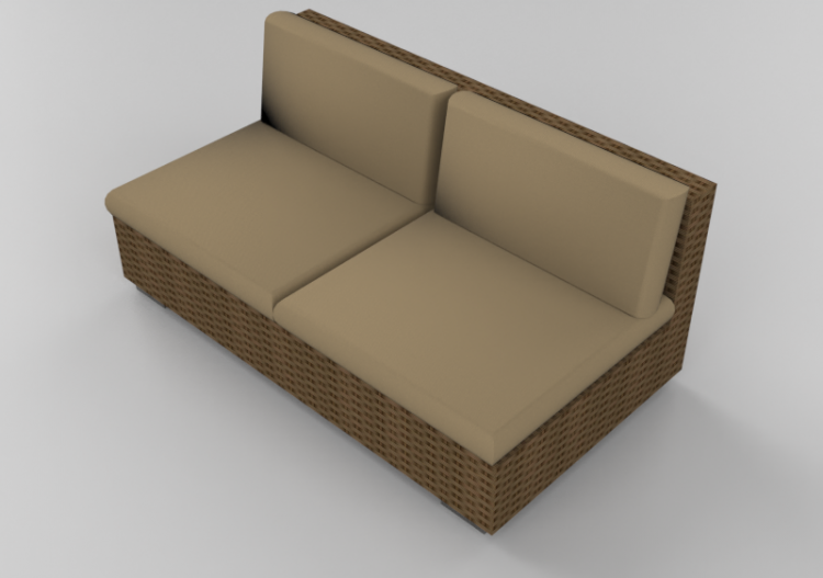Sedie e Poltrone 3D - Divano in vimini due posti - ACCA...