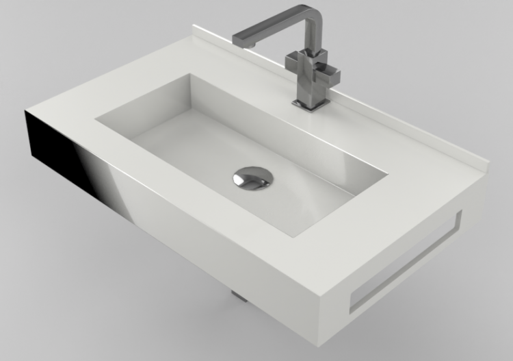 3D Sinks - Bathroom wash basin 710x420mm - Fiora - FPCI01 -...