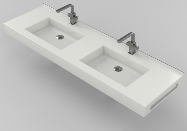 Lavabi 3D - Lavabo Bagno 1610x480cm - Fiora - FPCI22 - ACCA...