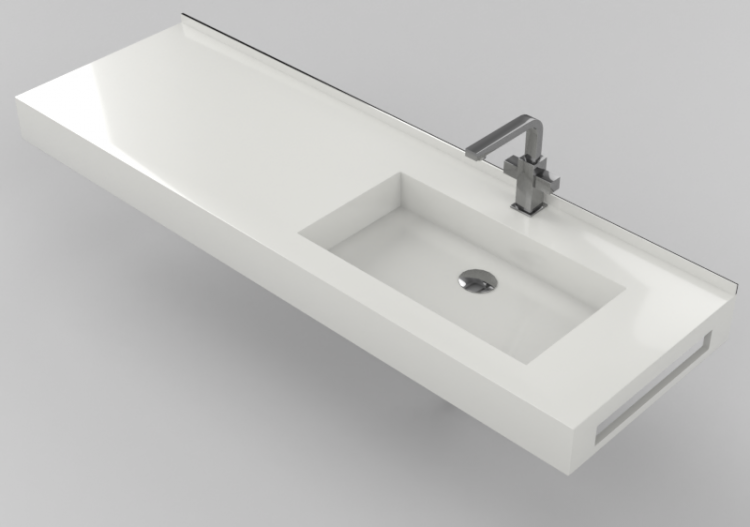 Lavabi 3D - Lavabo Bagno 1510x480mm - Fiora - FPCII21DX -...