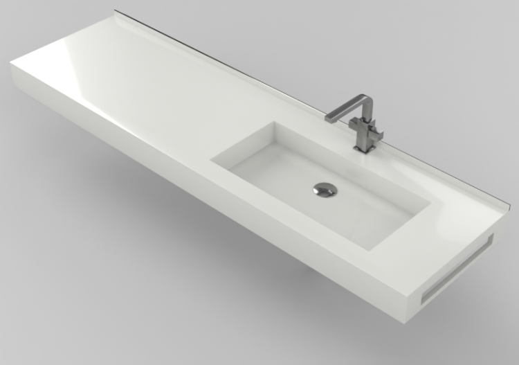 Lavabos 3D - Lavabo Baño 1710x480mm - Fiora - FPCII22DX -...
