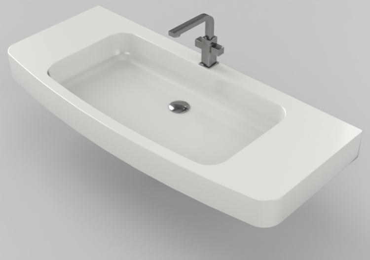 Lavabi 3D - Lavabo Bagno 1210x480mm - Fiora - ILCIC06 -...