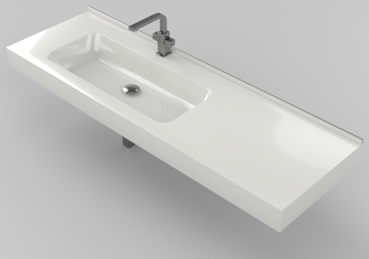 Lavabi 3D - Lavabo Bagno 1510x480mm - Fiora - IPCIGSX -...