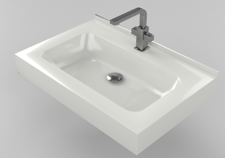 3D Sinks - Bathroom wash basin 710x480mm - Fiora - IPCIG01...