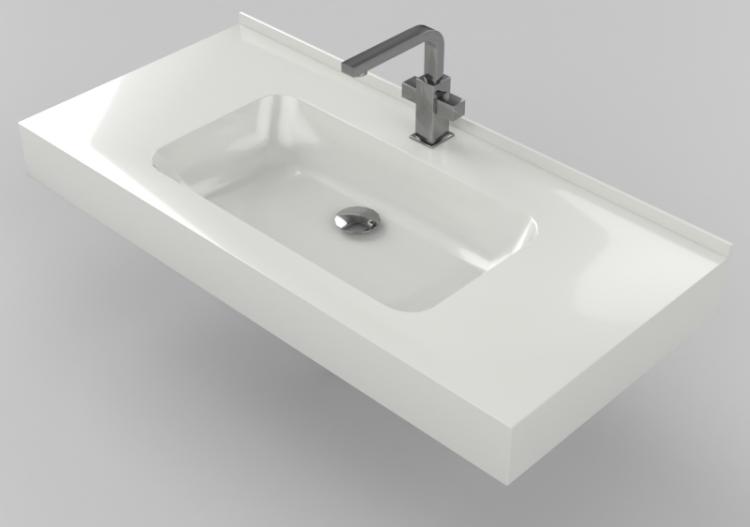 3D Sinks - Bathroom wash basin 1010x480mm - Fiora - IPCIG04...