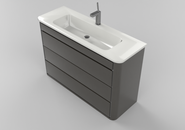 Muebles 3D - Mueble Baño colgante 1200x800mm Fiora -...
