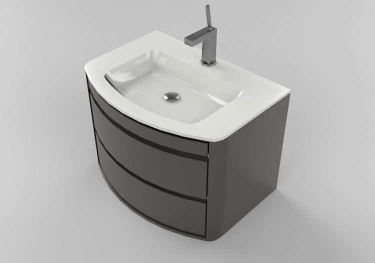Móveis 3D - Móvel Banheiro suspenso 700x500mm Fiora -...