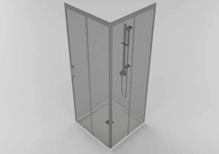 Duchas 3D - Plato ducha con mampara 80x80cm - ACCA software