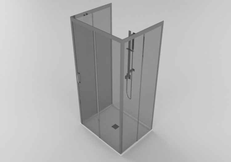 Duchas 3D - Plato ducha con mampara 80x100cm - ACCA...
