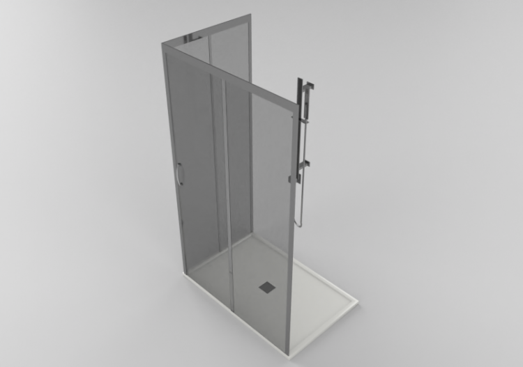 Duches 3D - Base de chuveiro com cabine 80x120cm - ACCA...