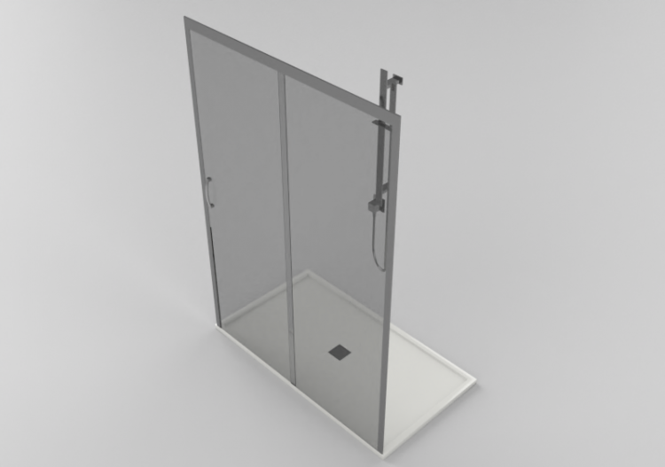 Duchas 3D - Plato ducha con mampara 80x140cm - ACCA...