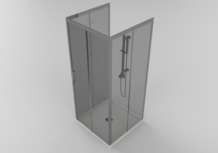 Duchas 3D - Plato ducha con mampara 90x90cm - ACCA software