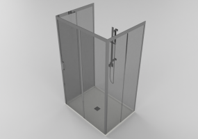 Duchas 3D - Plato ducha con mampara 90x120cm