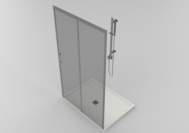 Duches 3D - Base de chuveiro com cabine 90x120cm - ACCA...