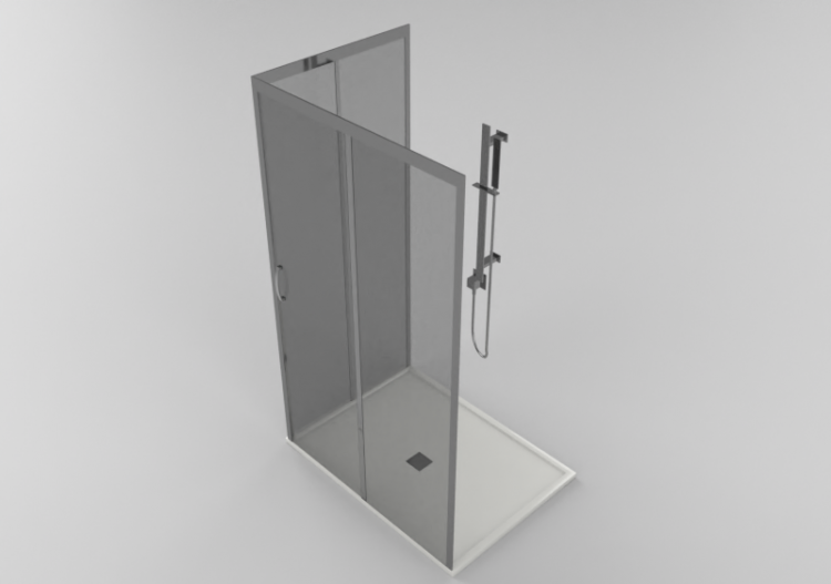Duches 3D - Base de chuveiro com cabine 90x120cm - ACCA...